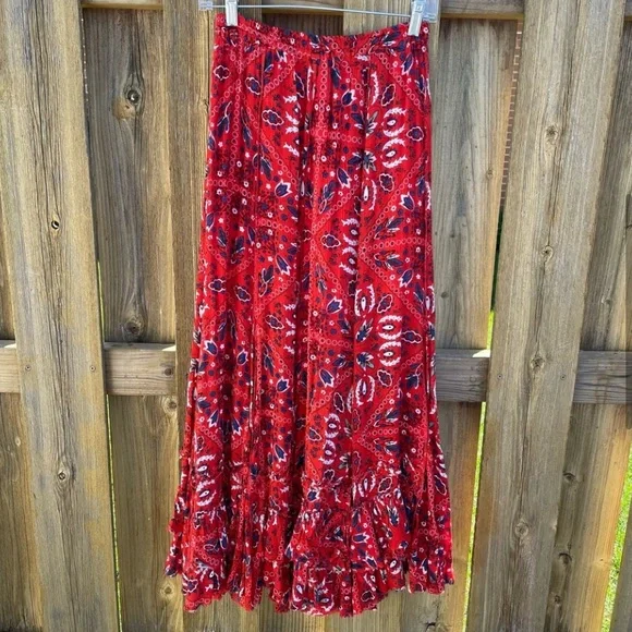 🦋Free People ruffle skirt🦋 - Picture 3 of 8